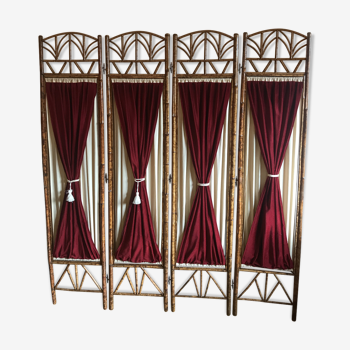 Bamboo and velvet screen