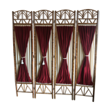 Bamboo and velvet screen