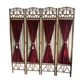 Bamboo and velvet screen