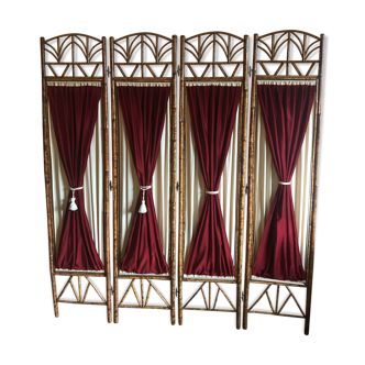 Bamboo and velvet screen