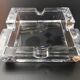 Imposing minimalist vintage crystal ashtray from the 70s