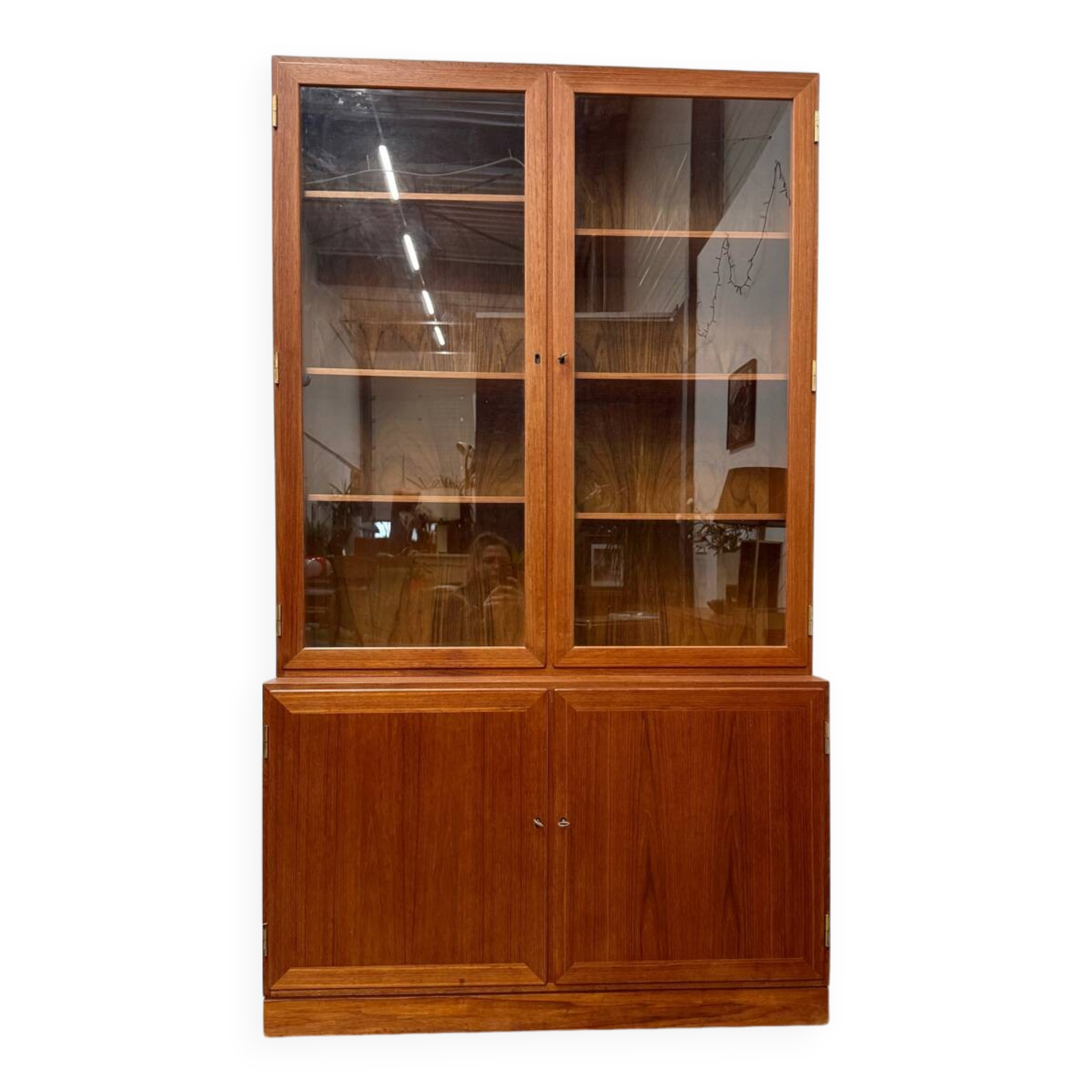 Scandinavian glass sideboard in teak