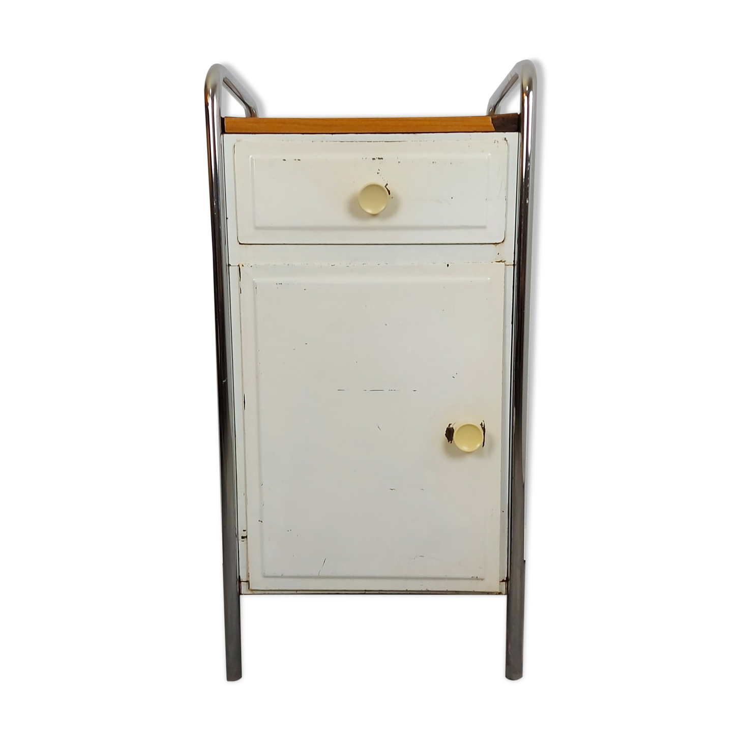 Metal Cabinet, 1970s back wheels