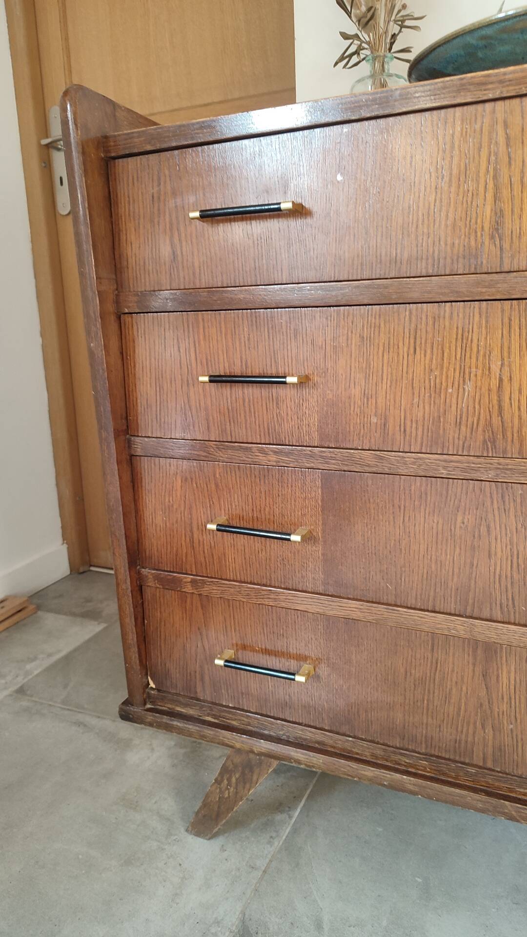 1960s compass leg chest of drawers