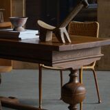 Baroque writing desk from the 1920s in solid oak, by a Danish cabinetmaker.
