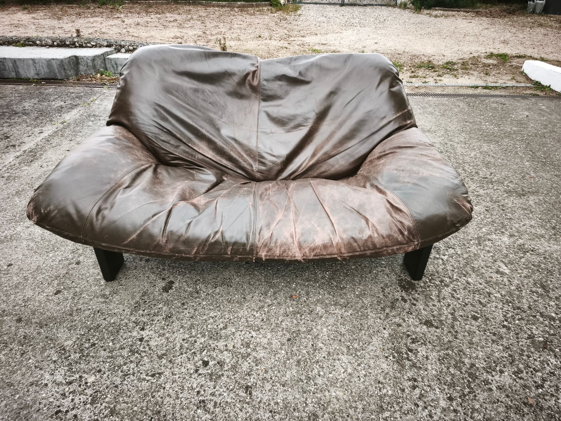 Canapé en cuir vintage