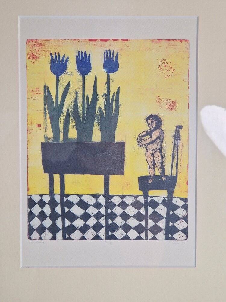 Eliza Kopec, Primavera, 1990s, Lithograph, Framed