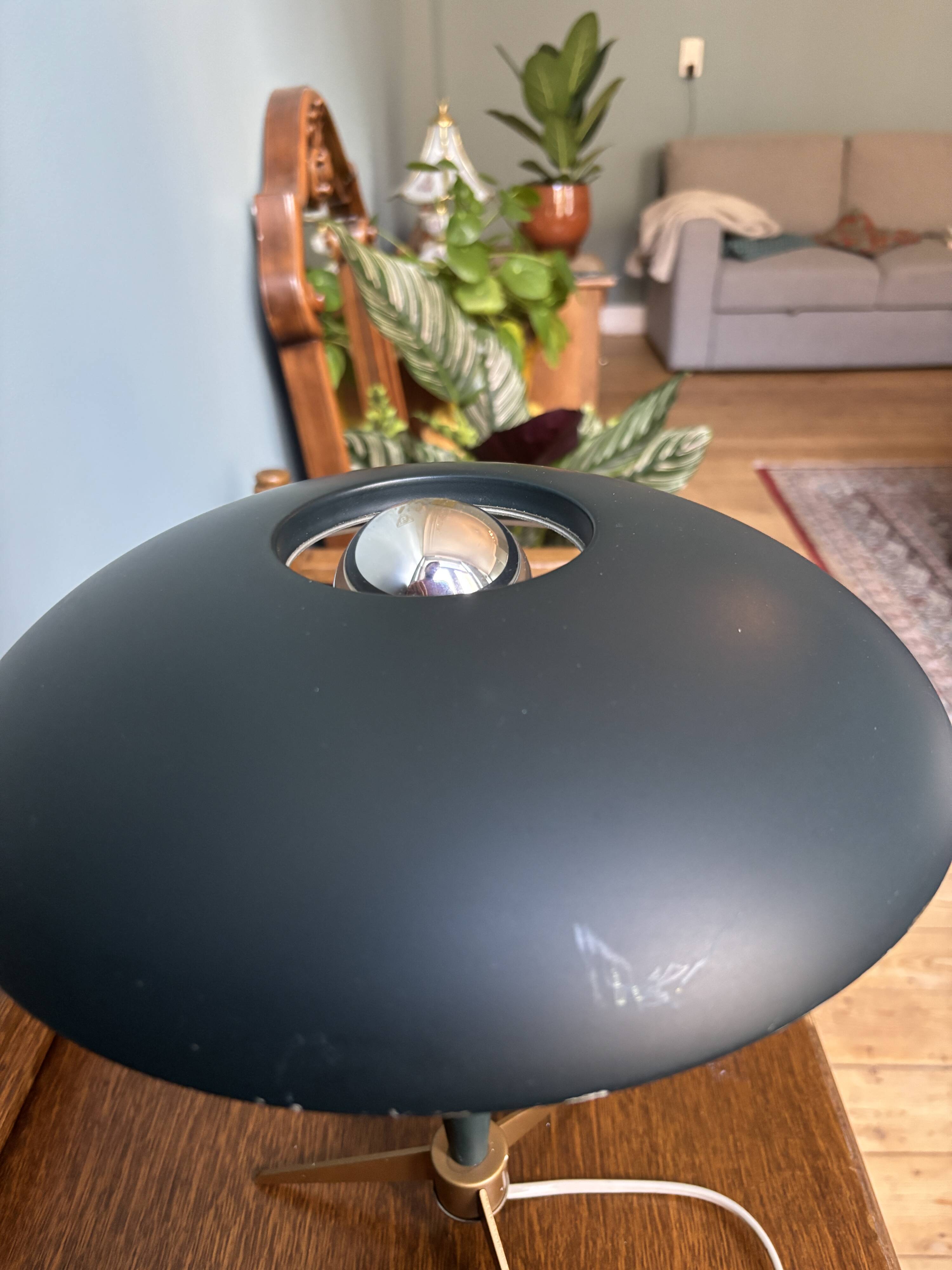 Lampe trépied Bijou de Kalff pour Philips, style vintage Space Age, inspirée des années 50.