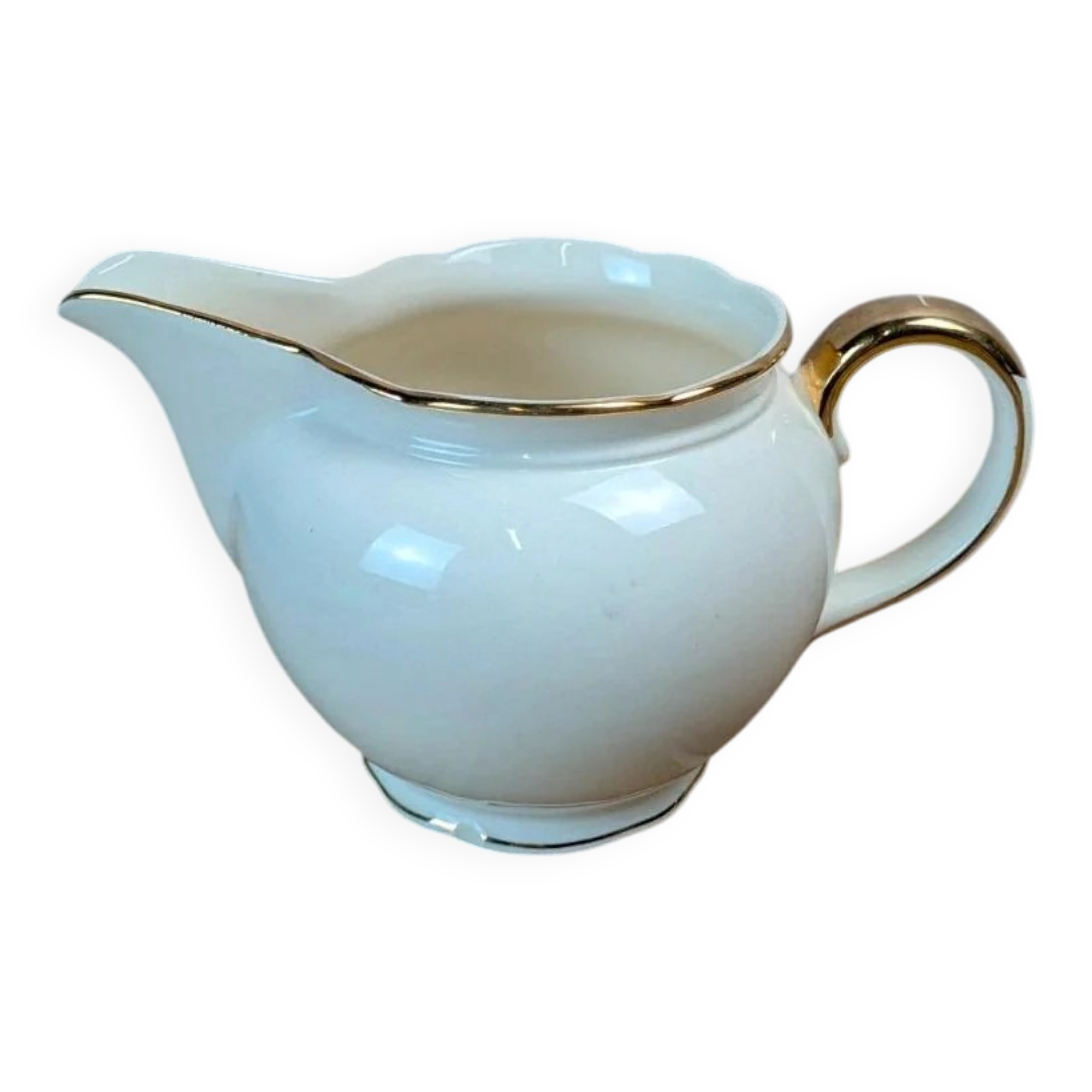 Small milk jug Villeroy & Boch with gold trim – vintage