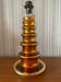 Metallic Amber Glass Table Lamp by Gustav Leek for Orrefors, 1960s