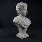 Bust of Marcus Aurelius Caesar as a teenager, in terracotta with a grey patina, 20th century
