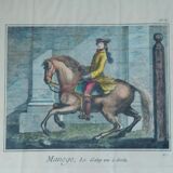 Gravure equestre ancienne