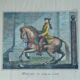 Antique equestrian engraving