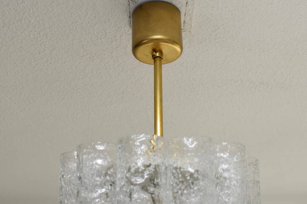 Mid-Century Murano Glass 7-Tier Ball Chandelier, Doria Leuchten