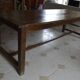 Table de ferme rustique en chêne. 2m35