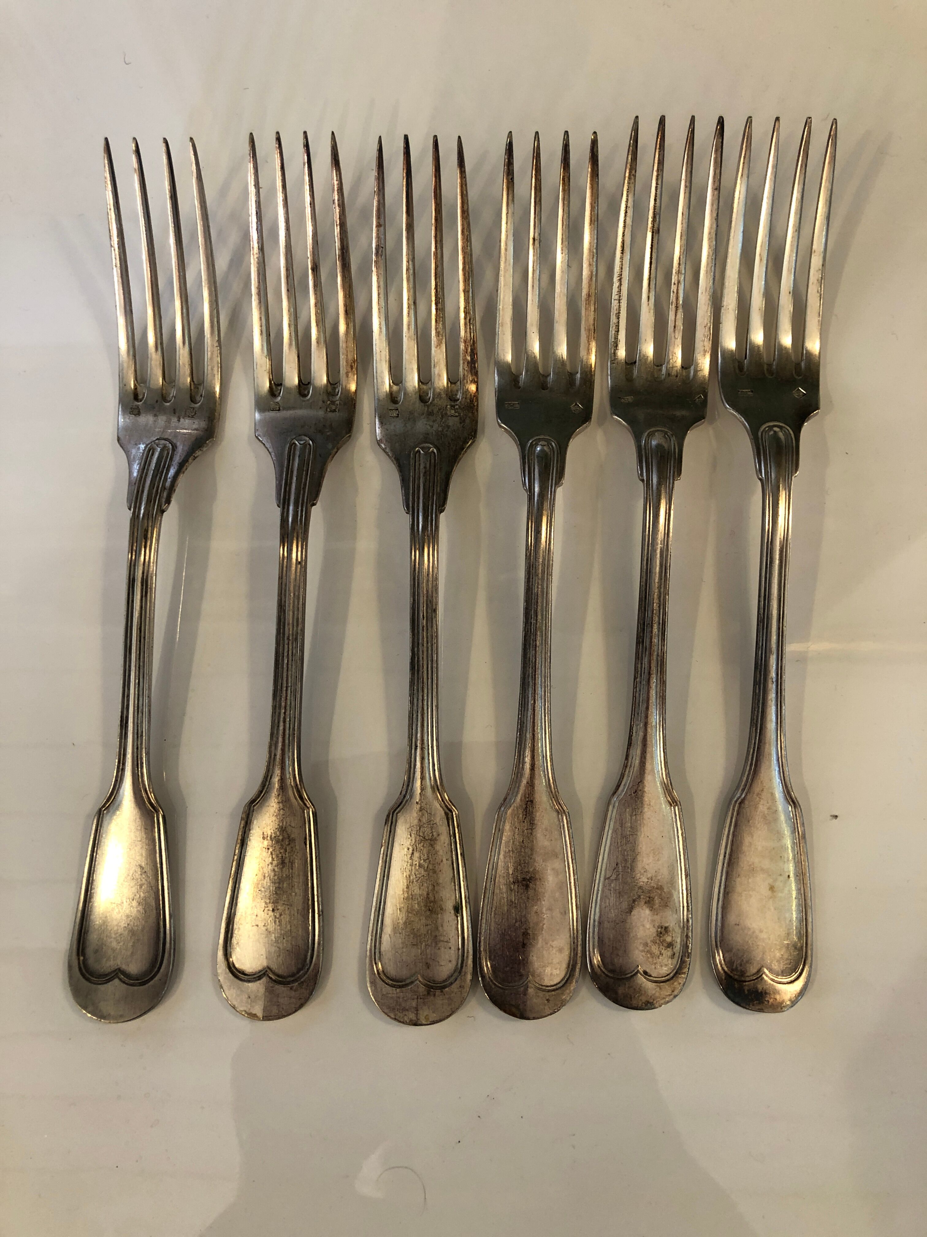6 silverware forks