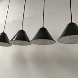 Enamelled sheet metal cone pendants