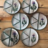 Set of 6 flat plates “Étienne Daniel” Vallauris
