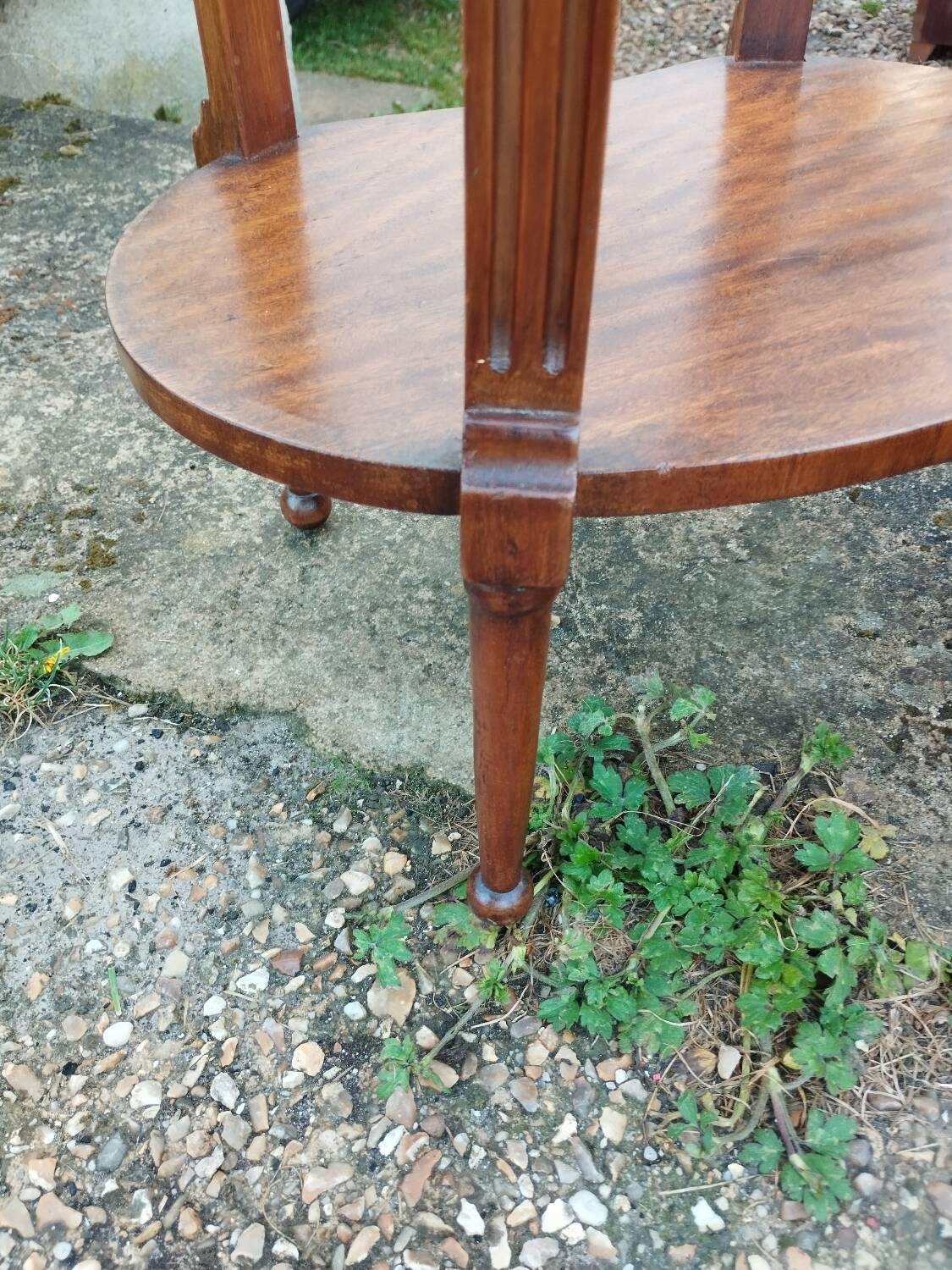 Chevet ancien style louis xvi plateau marbre