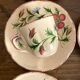 Coffee cups and saucers in Desvres earthenware.