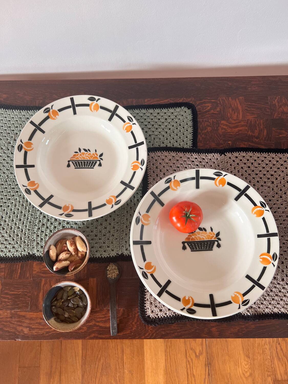 Set of 4 Badonviller hollow plates