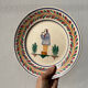 6 Quimper plates with old ceramic characters
