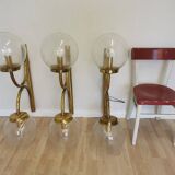 Extra Large Vintage Brass Wall Lamp: Mid-Century Italian Lighting