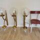 Extra Large Vintage Brass Wall Lamp: Mid-Century Italian Lighting
