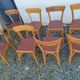 Set of  8 chairs bistro bar kitchen wood
