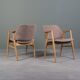 Fauteuils scandinaves design en bois de frêne