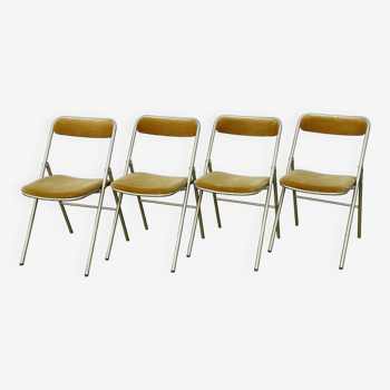 Lot de 4 chaises pliantes en velours marque Souvignet