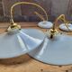 Duo de suspensions en opaline blanche