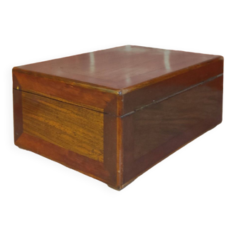 Wooden box with interior mirror