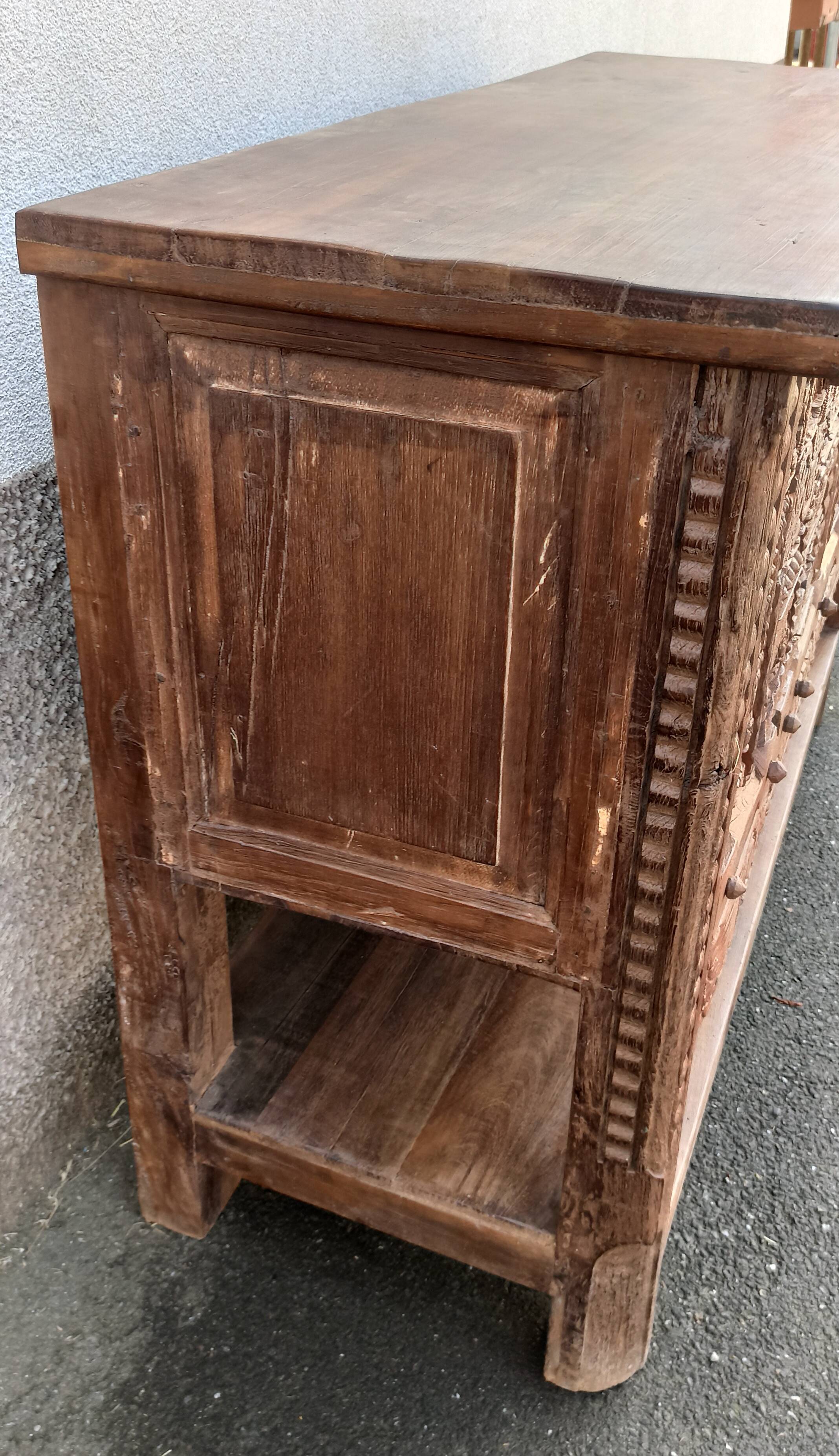 Old wooden high chest