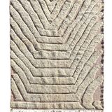 New white Moroccan Berber rug Beni Ouarain in wool.