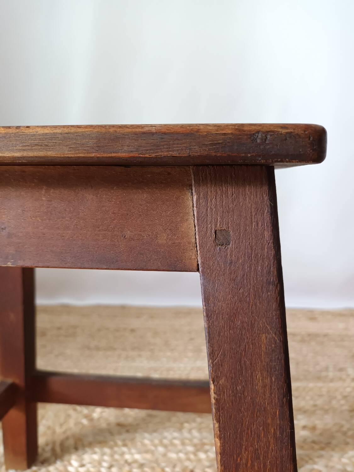 Country stool in old wood