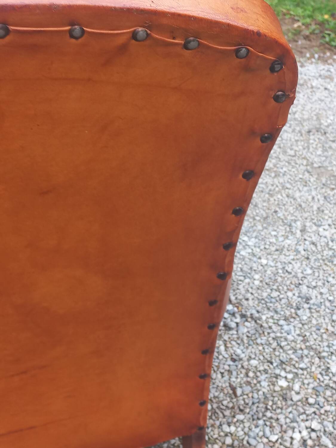 Art deco leather club chair from the 1930s