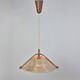 Wabi sabi sisal and plywood pendant lamp by Temde, Switzerland 1960s