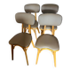 4 Bistro Chairs, Medium Varnished Oak (Baumann), Compass Legs