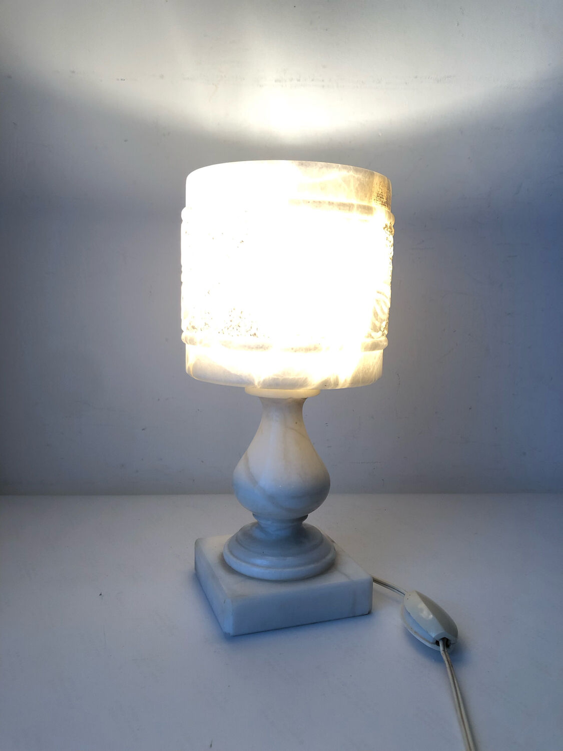 Alabaster bedside lamp