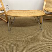 Superb set of chairs and a small wicker table.