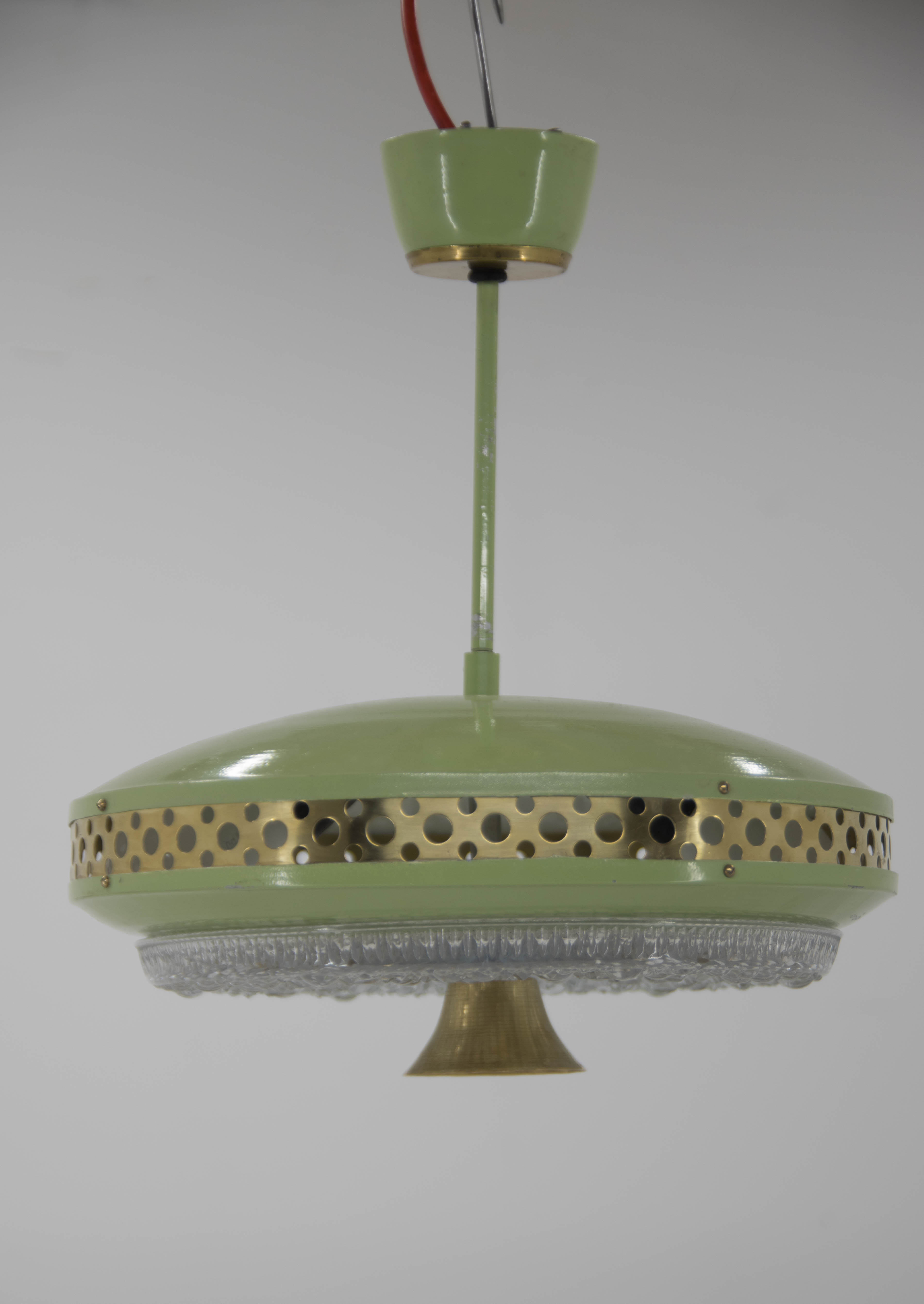 Space Age Metal Pendant by LUDIB Bratislava, Czechoslovakia, 1960s