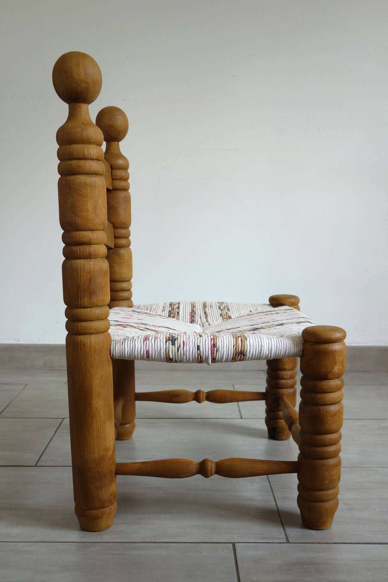 Brutalist chair attributed to Charles Dudouyt, 1940s