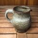 Old vintage brown stoneware pitcher le cep #a429