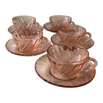 Arcoroc tea service set of 5