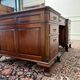 Classic English partner desk green leather