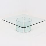 Italian Modern Glass Coffee Table by Gallotti & Radice 1970s