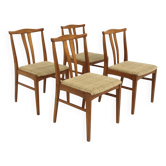 Set de 4 chaises scandinave en hêtre, Suède, 1960