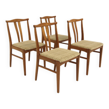 Set of 4 Scandinavian beech chairs, Sweden, 1960.