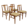 Set de 4 chaises scandinave en hêtre, Suède, 1960